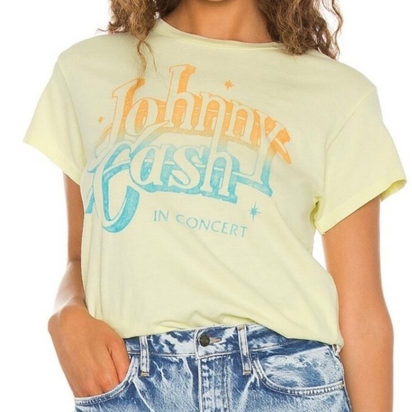 Daydreamer Tops - Daydreamer Johnny Cash A Thing Called Love Tee Size Small Color Tender Y…